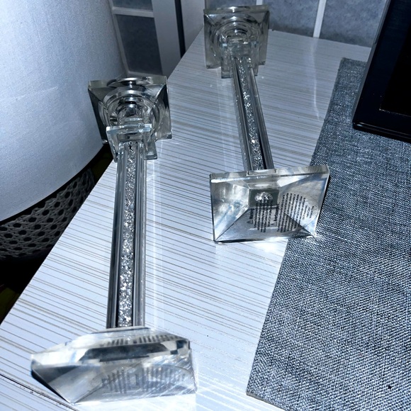 SILVER SPARKLE CANDLE HOLDERS - Picture 4 of 7